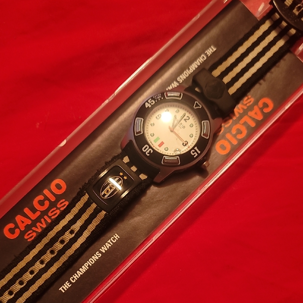 Calcio Swiss Juventus Football Club Soccer Black and Tan The Champions Watch